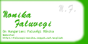 monika faluvegi business card